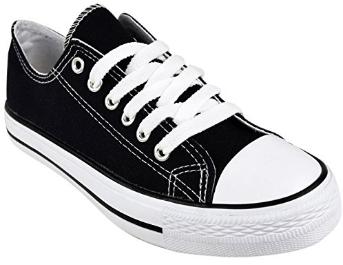 Ladies Canvas Shoes Womens Girls Shoes Casual Lace Up Retro Plimsolls Plimsoles Low Top Flat Gym Sports Trainers Lightweight Sneakers Fashion Pumps