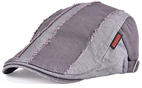 VOBOOM 100% Baumwolle Distressed Ivy Kappe Newsboy Kappe Cabbie Mütze Gatsby Mütze