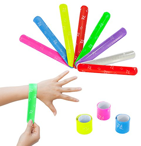 Oblique Unique® 6 x Bunte Schnapparmbänder - Coole Armbänder zum Kindergeburtstag