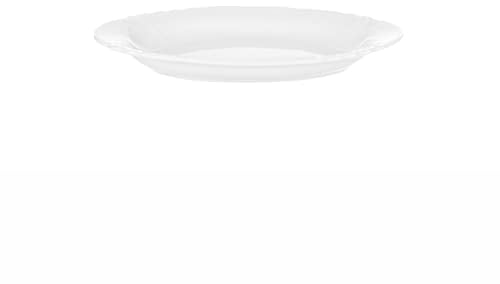 Piatto ovale in porcellana, da 20 cm bianco Tavola