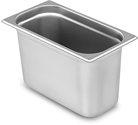 Royal Catering Envase Recipiente GN RCGN-1/3X200 (1/3, 200 mm, 7,5 L Volumen, Acero inoxidable, Apilable con GN 1/3)