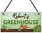 RED OCEAN Personalised Greenhouse Plaque Garden Shed SummerHouse Sign Dad Mum Friendship Gift