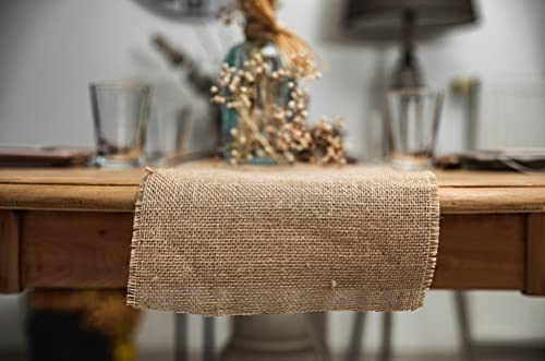 Toile de Jute Ruban - Chemin de Table Largeur 24cm 280gr/m² - Vendue au Rouleau de 25m - Fabrication française