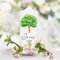Wandtattoo Loft Patenkerze Junge Motiv Lebensbaum mit Blüten, 18cm x 7cm, personalisierte Kerze, bedruckte Kerze zur Taufe, Stumpenkerze, individuelles Taufgeschenk