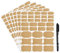 JaoNanl Kraft Labels Blank Fancy Labels Stickers 192pcs Assorted Self-Adhesive Stickers with a Marker for Gifts, Decoration, Storage, Bottles, Jars, Food Container, Handcrafts, DIY Project