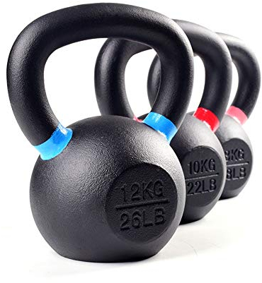 Kettlebells HUAHUA Reines Eisen, Fitness Bodybuilding Krafttraining, 4kg, 6kg, 8kg, 10kg, 12kg, 14kg, 16kg, 18kg, 20kg, 24kg, 28kg (Size : 24kg)