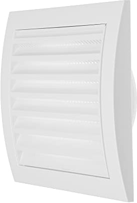 White Exhaust Hood Vent 4'' Inch with Built-in Pest Guard Screen, 100mm, Air Vent Cover, HVAC Exhaust Vent Duct Cover, Exhaust Cap