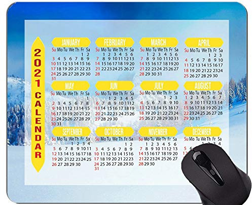 Yanteng Mouse Pad 2021 Kalender, Österreich Winter Snow Mouse Pad Mat