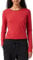Amazon Essentials Women's Regular-Fit Long-Sleeve Crewneck T-Shirt (Available in Plus Size), Burgundy Red Stripes, L