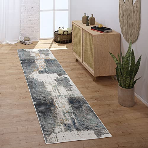 Paco Home Teppich Läufer Flur Schlafzimmer Kurzflor Modern Vintage Geometrische Muster, Grösse:60x100 cm, Farbe:Bunt