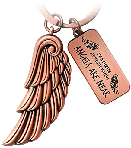 FABACH Engelsflügel Schlüsselanhänger Wing - Glücksbringer Schutzengel Feder Engel Schlüsselanhänger Flügel - Engelsflügel Anhänger Flügel - Feathers Appear When Angels Are Near