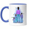 Kiddle-Design Mutter Kind Tasse Blau Personalisiert Muttertagsgeschenk Name Mama Kinder Tochter Sohn Baby Geschenk Mütter Muttertag