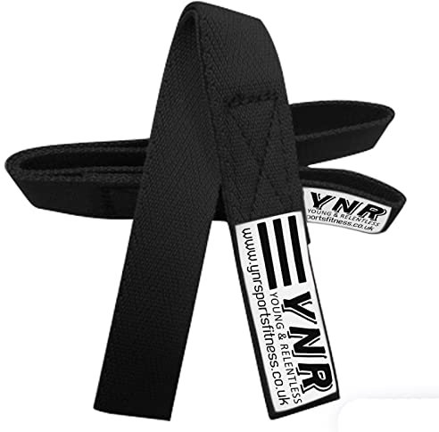 Sangles de barre de gymnastique de qualité supérieure - Poignées - Protection de la paume - Protections (33 cm, noir)