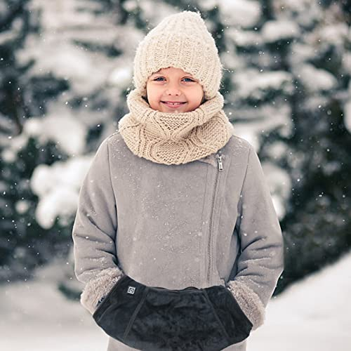 BFYDOAA Beheizter Handmuff tragbarer Handwärmer Outdoor USB Heizung Fäustlinge Samtbeutel für Winter Jagd Camping Golf