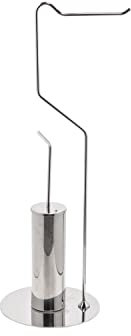 Piantana WC Porta Rotolo e Porta Scopino Lucido in Acciaio Inox Aisi 304 Mod. Airone