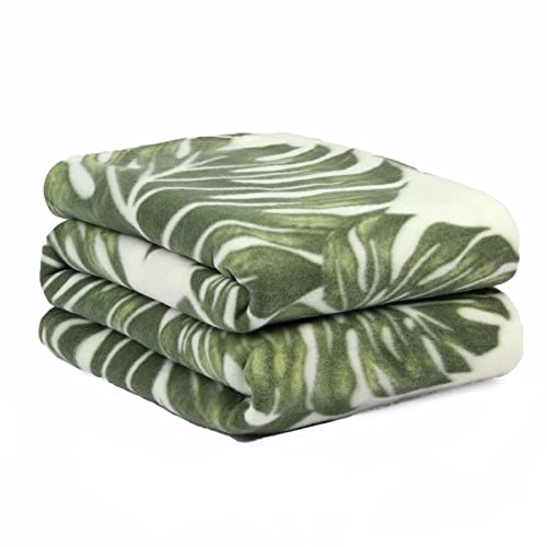 Dreamscene Tropical Green Throw Überwurf, Tropische Decke Sofa, groß, Schlafzimmer, Outdoor, Wohnzimmer, Reisedecke, Camping – 120 x 150 cm