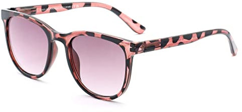 Reading Sunglasses Womens Designer Style Crystal Animal Pink Tinted Sun Readers Glasses Spring Temples UV400 Lens & Case +2.50