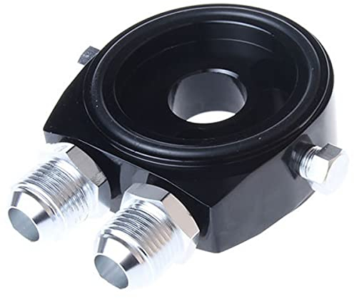Ölfilter-Sandwichplatte, AN10 Ölfilter-Werkzeuge, Universal-Ölfilter-Sandwichplatte, Plattenadapter-Set, Aluminium-Ölmesser-Filter, Sandwich-Adapterplatten-Set (schwarz)