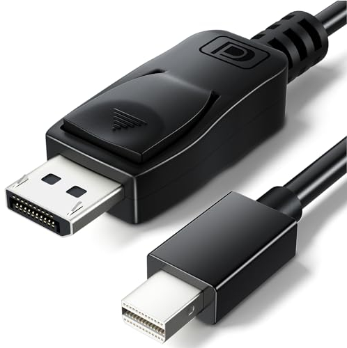 Cavo Mini DisplayPort a DisplayPort, 4K 60Hz Attivo Cable Thunderbolt 2 a DP Adattatore, Cavi Mini DP a DisplayPort UHD Mini Display Port to DP Compatibile con MacBook Air/Pro, Surface Pro, 1M