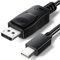 Câble Mini DisplayPort vers DisplayPort, 4K 60Hz Actif Cable Thunderbolt 2 à DP Adaptateur, Câble Mini DP to DisplayPort UHD Mini Display Port a DP Compatible avec MacBook Air/Pro, Surface Pro, 1M