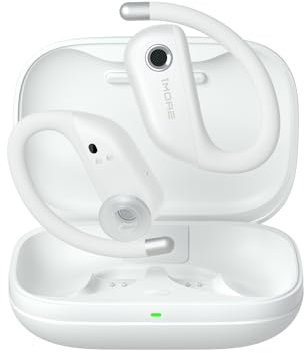 1MORE Fit Open Earbuds S50, cuffie wireless Bluetooth 5.3 con 4 microfoni, auricolari con ganci per le orecchie per corsa sportiva, IPX7, ricarica rapida, 38 ore di riproduzione, equalizzatore