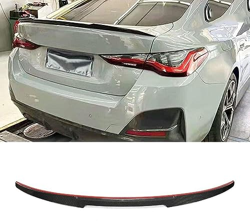 YuZong Auto Heckspoiler für BMW 4 Series I4 G26 M Sport Sedan 430i 440i 2021 2022,Heckspoiler Kofferraum Heckklappe Spoiler Bodykits Zubehör