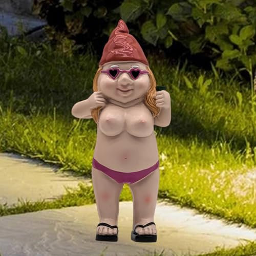 Eousera 20,3 cm H nackter Zwerg Statue, lustige, sexy Zwergen-Skulpturen für Zuhause, Innendekoration, Außenbereich, Hof, Rasen, Dekorationen, frech seltsam, Geburtstag, Halloween, Weihnachten,