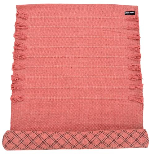 EXPORT PROFILE: Indische handgefertigte Yogamatte aus 100 % Bio-Baumwolle, für Hot Yoga, natürliche Yogamatte, handgewebtes Material, handgewebtes Material, 183 x 61 cm