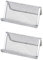 2 Stück Metall Mesh Visitenkartenhalter, Desktop Visitenkartenständer Anzeige Kartensammlung Organizer für Desk Office (Silber)