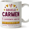 MUGFFINS Tazas Personalizadas para ABUELA - En Español - Te queremos mucho_Abuela - 11 oz / 330 ml - Regalo personalizable original y divertido