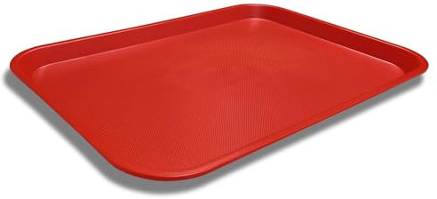 Large Commercial Fast Food Serving Takeaway Tray 530 x 370mm (Red)