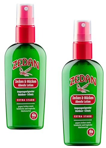 RL24 Zedan - Zecken & Mücken Abwehr Sprühlotion | Zecken- & Mückenspray | tropengeeignetes Insektenspray | Mückenschutz für Kinder ab 12 Monate | Insektenschutz Spray | 2 x 100 ml (2er Set)
