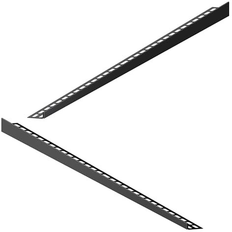 Aquabad Edelstahl Gefälleprofil Clive für begehbare Dusche in Schwarzmatt 120cm, 1x paar (links und rechts), Kantenhöhe 12mm