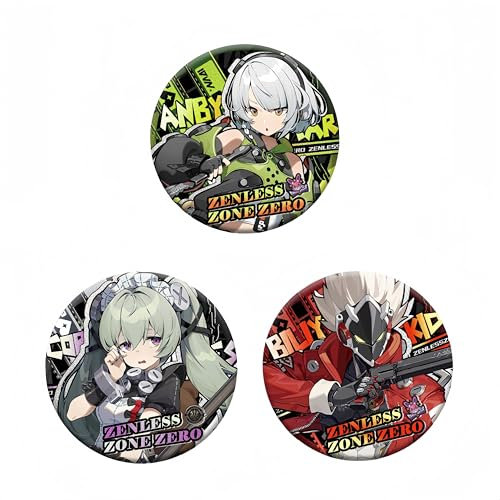 3 PCS Zenless Zone Zero peripheral Badge cute Cartoon round Badge accessories for fans (STYLE 4)
