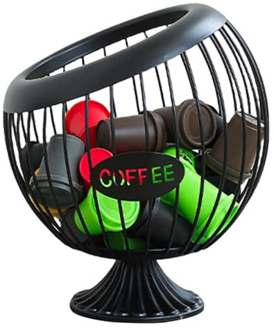 Shurzzesj Espresso Pod Holder, Metal Organizer Coffee Cup Holders, Sturdy Coffee Cup Basket, Tidy Up Your Coffee Station, Espresso Pod Holder, Metal Organizer Coffee Cup Holders
