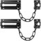 INBOF 2 Pack Door Chain Lock Black, Premium Door Chain Lock, Thickened Door Lock Chain with 12 Screws, Stainless Steel Chain Locks for Inside Door