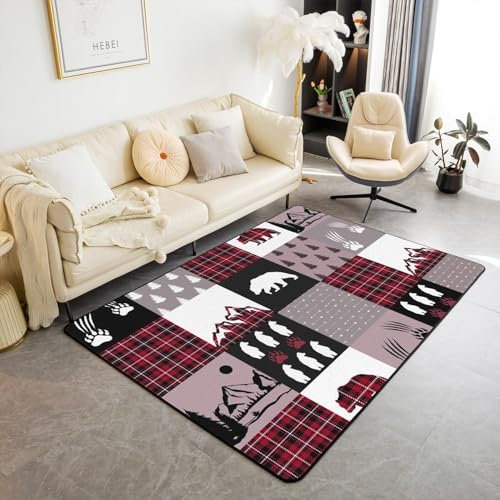 Teppich Wildtier Elch Wohnzimmerteppich Rutschfest Wasserabsorbierende Teppiche Bodenmatte 3D Gedruckter Teppiche Für Wohnzimmer Schlafzimmer Dekorative Fußmatten 60 X 90 Cm - Leicht Zu Reini -0F4G6W0