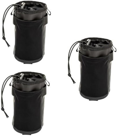 VANZACK 3piezas Soporte para Botella De Agua para Manillar De Bicicleta Funda De Almacenamiento PU Bolsa Térmica para Ciclismo y Senderismo