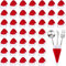 80 Pcs Mini Christmas Santa Hats Red Lollipop Hat Xmas Cup Bottle Hats Christmas Table Dinnerware Candy Toppers Cover Christmas Hat for Crafts DIY Xmas Holiday Party Supplies, 2.36x 4.72 Inch