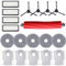 Geoviizon Kit d'accessoires pour robot Roborock Qrevo S/QRevo MaxV/QRevo Pro/QRevo PLUS Pièces de rechange 1 brosse rouleau principale, 4 filtres HEPA, 5 serpillères, 4 brosses latérales, 5 sacs à