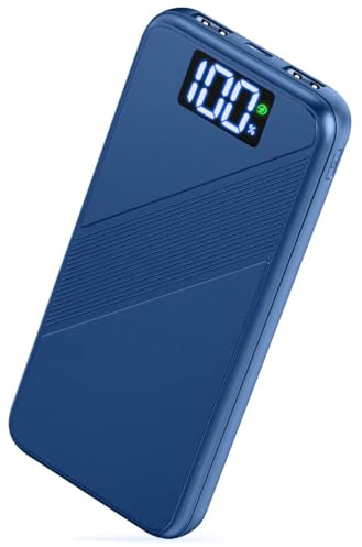 Power Bank 10000mAh, 22.5W Bateria Externa Carga Rapida, Bateria Portatil PD3.0 QC4.0 Cargador Portátil USB C Input & Output con Pantalla LED para iPhone 15 14 13 12 Pro MAX Xiaomi Samsung etc