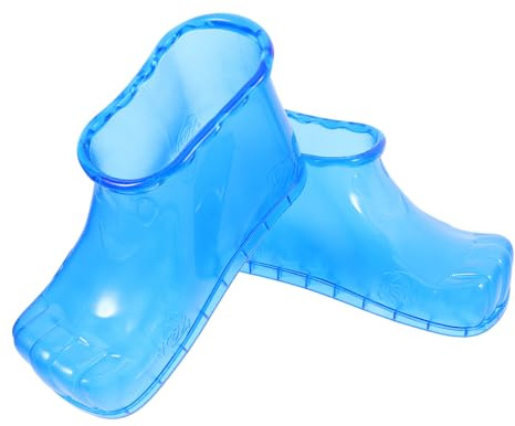 Fußbadschuhe 42 Blau aus PVC mit Massagebällen, Rutschfest