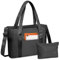 SKCOYH Shopper Tasche Damen, Arbeitstasche Damen groß wasserdicht mit Reißverschluss & Laptopfach, Handtasche Damen für Uni, Schule, Alltag (Schwarz)