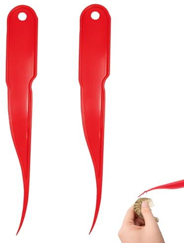 Nouiseuns Shrimp Peeler And Deveiner Tool – 2PCS Red Shrimp Deveining Tool, Quick Shrimp Deveiner & Sheller, Seafood Cleaning Tool Set for Easy Shell Removal, Durable Kitchen Accessory