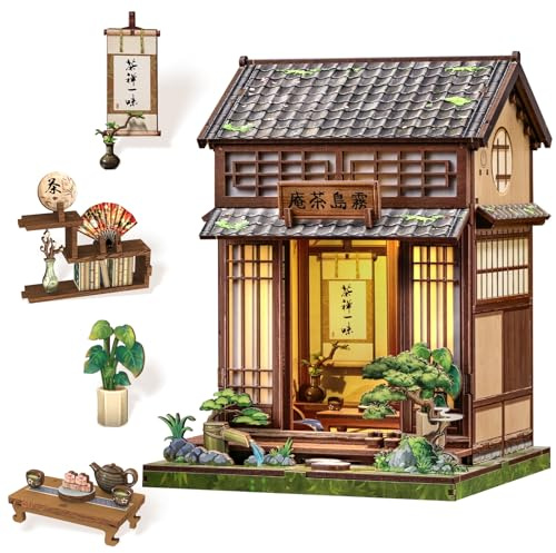 Book Nook - Kit de maison miniature à faire soi-même pour adulte, petite maison japonaise, serre-livres décoratifs, décoration d'intérieur, puzzles en bois 3D, cadeaux d'artisanat pour amis et famille