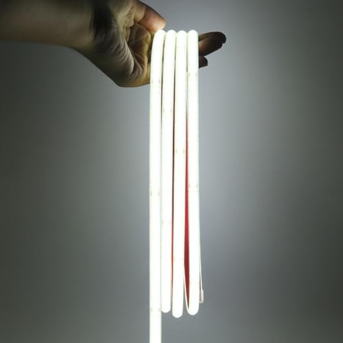HEGEHE 230V COB LED Strip 16M, Weiß Superhell Hohe Dichte 240 LEDs/m Silikon Wasserdicht IP65 COB LED Streifen Flex LED Lichtleisten Schlauch, Alle 10cm Schneidbar
