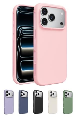 Belkin SheerForce Protect MagSafe Compatible iPhone 17 Pro Case with Slim Design & Anti-Scratch Treated Coating - Magnetic, Transparent, & Shockproof Protective iPhone Case - Pink