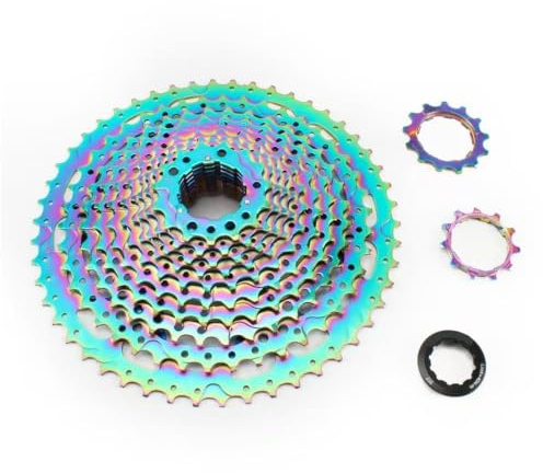 Generisch Kompatibel mit Shimano XD 12-Gang-MTB-Kassette | Regenbogen-Kettenrad mit 11–50 Zähnen for Mountainbike-Trail- und Bergfahrer-Enthusiasten