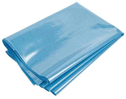 Liyadolaam Lona para Estanque HDPE Azul Duradera para cascadas y Lagos Artificiales Membrana Flexible y fácil de Cortar para Estanques de Peces | Película Sellado Anti-perforación(3x8m)