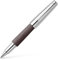 Faber-Castell 148225 - Tintenroller e-motion Holz/Chrom, inklusive Geschenkbox, Metallspitze: 0,7 mm, Schaftfarbe: schwarz/silber
